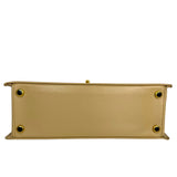 Chanel Trapezoid Beige Leather Shoulder Bag