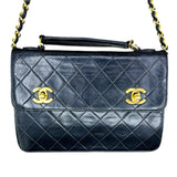 Rare Vintage Chanel Double CC Turn Lock Mini Briefcase Bag (1989-1991)
