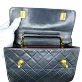 Rare Vintage Chanel Double CC Turn Lock Mini Briefcase Bag (1989-1991)